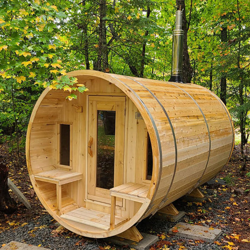 CT Tranquility Barrel Sauna in Forest