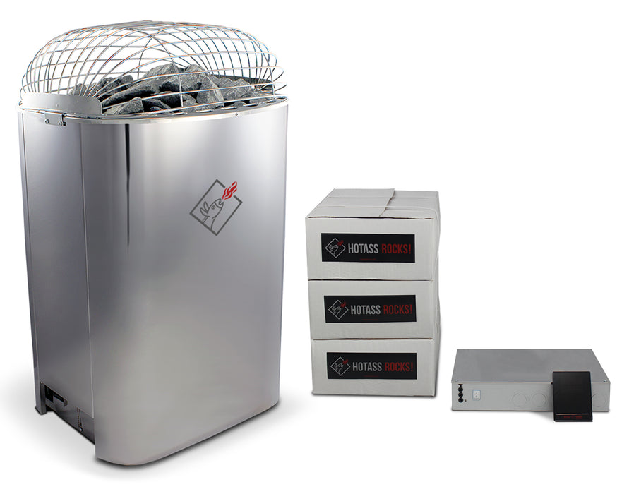 HotAss ClubHeat Series 12.5kW Stainless Steel Sauna Heater System