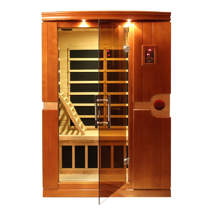 Golden Designs Dynamic Venice Infrared Sauna with Hemlock Wood