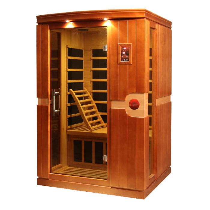 Golden Designs Dynamic Venice Infrared Sauna with Hemlock Wood