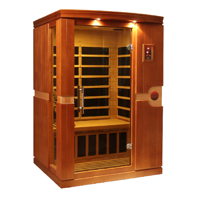 Golden Designs Dynamic Venice Infrared Sauna with Hemlock Wood