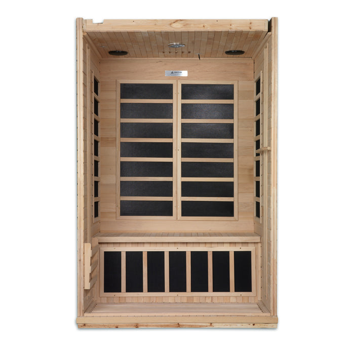 Golden Designs Dynamic Venice Infrared Sauna with Hemlock Wood