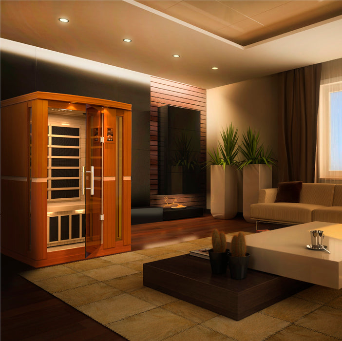 Golden Designs Dynamic Vittoria FAR Infrared Sauna with Hemlock Wood