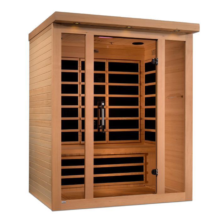 Golden Designs Dynamic Vila FAR Infrared Sauna with Hemlock Wood