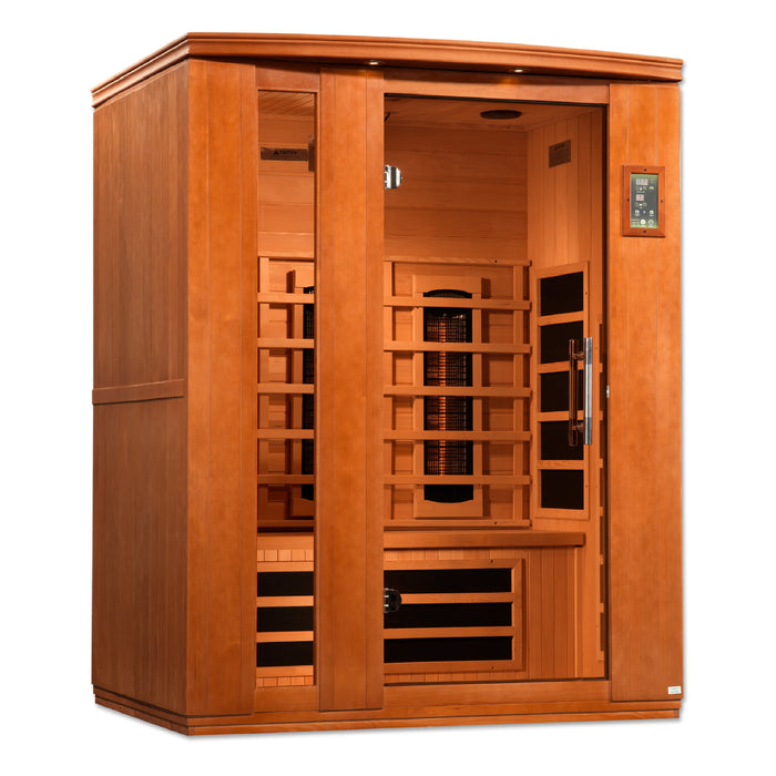 Golden Designs Dynamic Full Spectrum Lugano FAR Infrared Sauna w/ Hemlock Wood