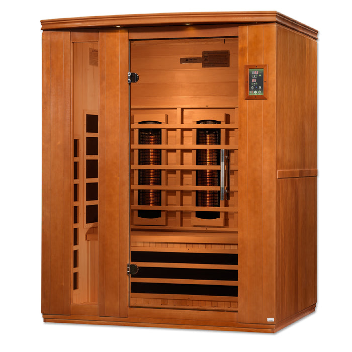 Golden Designs Dynamic Full Spectrum Lugano FAR Infrared Sauna w/ Hemlock Wood