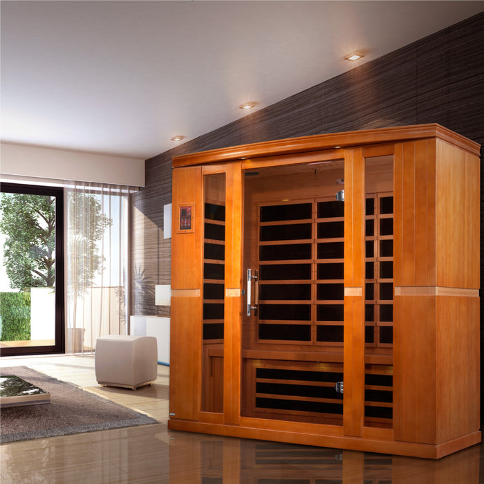 Golden Designs Dynamic Bergamo Infrared Sauna with Hemlock Wood