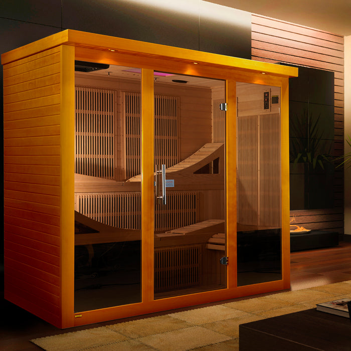 Golden Designs Dynamic Monaco Infrared Sauna w/ Hemlock Wood