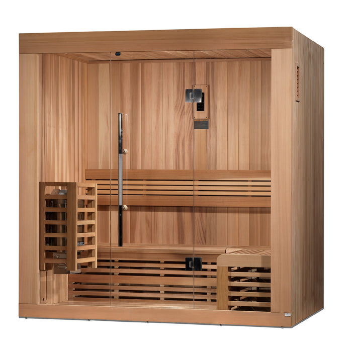 Golden Designs Copenhagen Edition 3-Person Traditional Sauna w/ Red Cedar Wood