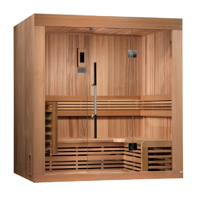 Golden Designs Copenhagen Edition 3-Person Traditional Sauna w/ Red Cedar Wood