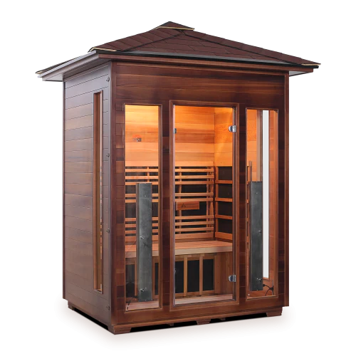 Enlighten Diamond 3 Person Infrared/Traditional Hybrid Sauna