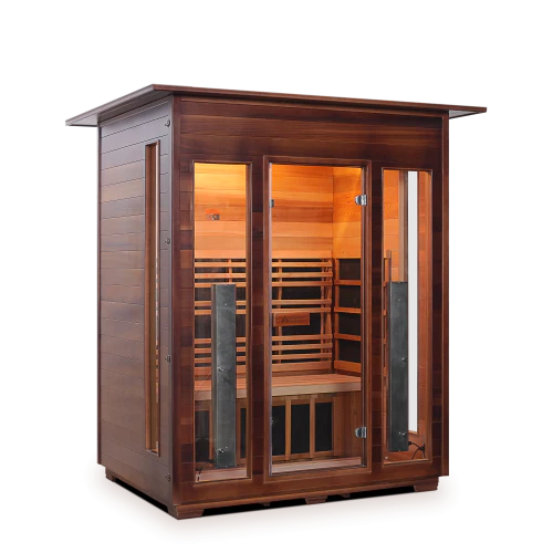 Enlighten Diamond 3 Person Infrared/Traditional Hybrid Sauna