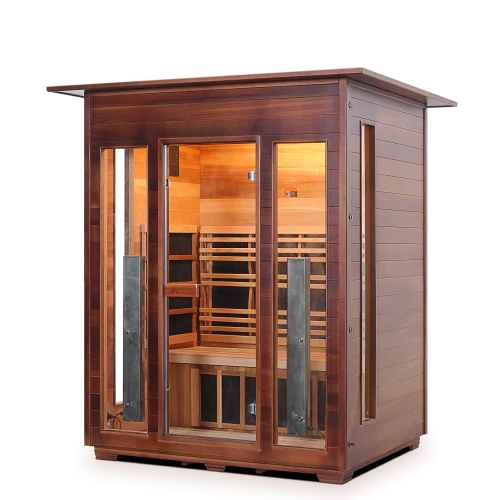 Enlighten Diamond 3 Person Infrared/Traditional Hybrid Sauna