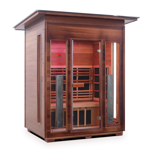 Enlighten Diamond 3 Person Infrared/Traditional Hybrid Sauna