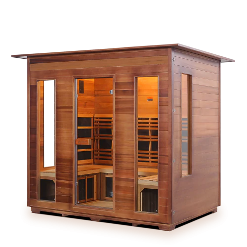 Enlighten Diamond 5 Person Infrared/Traditional Hybrid Sauna