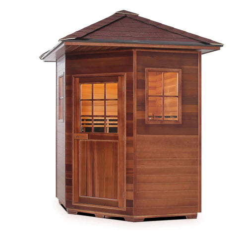 Enlighten Sapphire 4C 4 Person Infrared/Traditional Hybrid Sauna