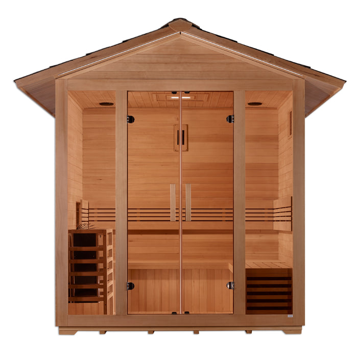 Golden Designs Vorarlberg 5-Person Traditional Sauna w/ Red Cedar