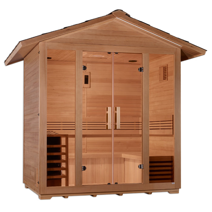 Golden Designs Vorarlberg 5-Person Traditional Sauna w/ Red Cedar