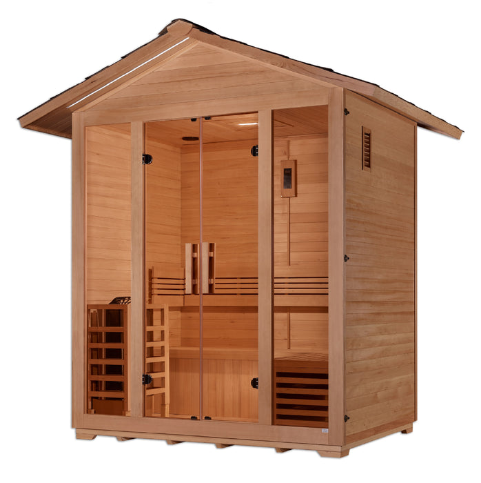 Golden Designs Vorarlberg 5-Person Traditional Sauna w/ Red Cedar