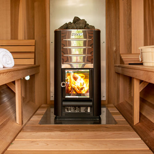 _Harvia M3 Wood Burning Sauna Heater with Chimney Package_Sauna Heater