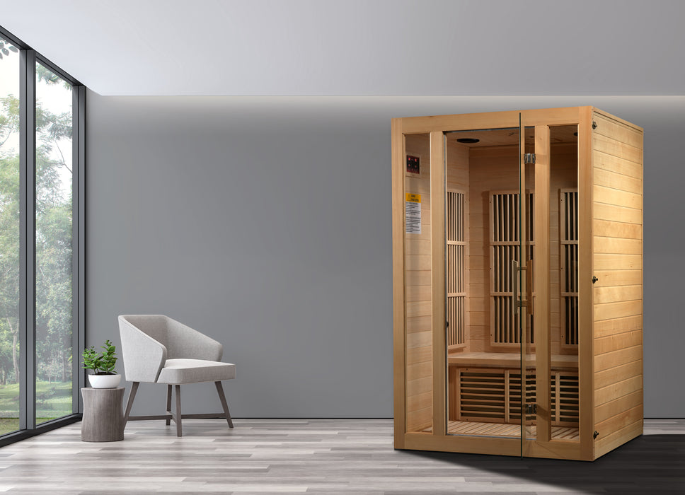 Golden Designs Maxxus Seattle FAR Infrared Sauna with Hemlock Wood