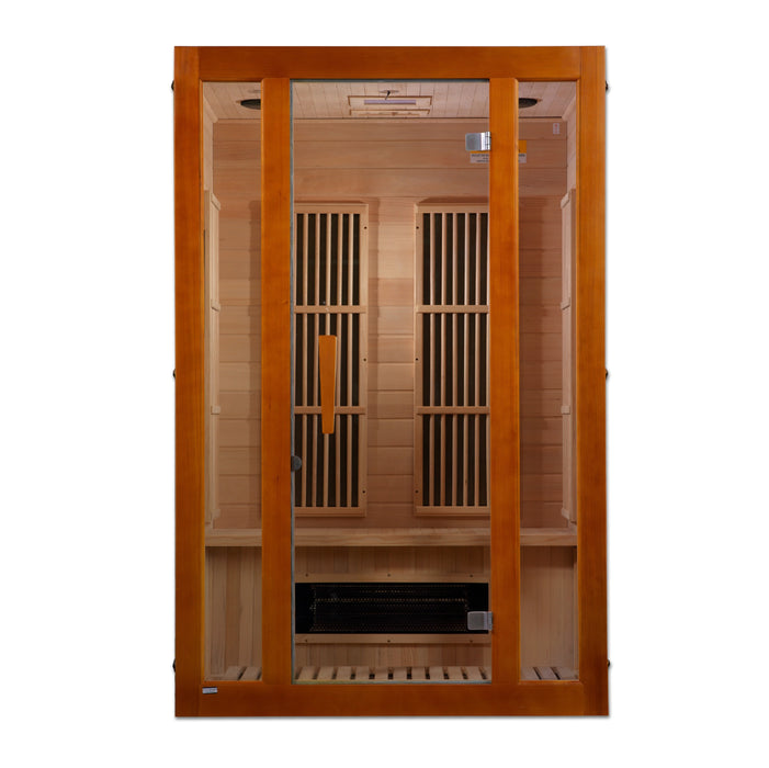 Golden Designs Maxxus Aspen 2-Person FAR Infrared Sauna w/ Hemlock Wood