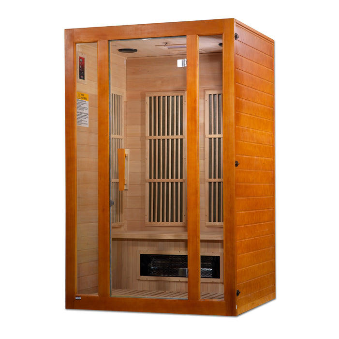 Golden Designs Maxxus Aspen 2-Person FAR Infrared Sauna w/ Hemlock Wood