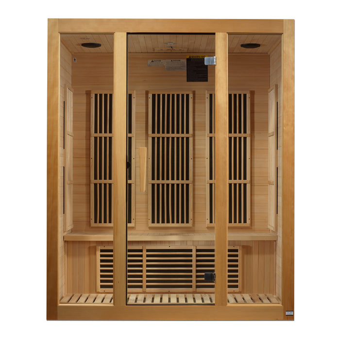 Golden Designs Maxxus Bellevue FAR Infrared Sauna with Hemlock Wood
