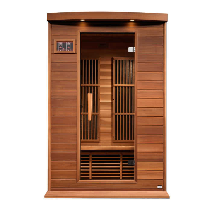 Golden Designs Maxxus 2-Person FAR Infrared Carbon Sauna w/ Red Cedar Wood