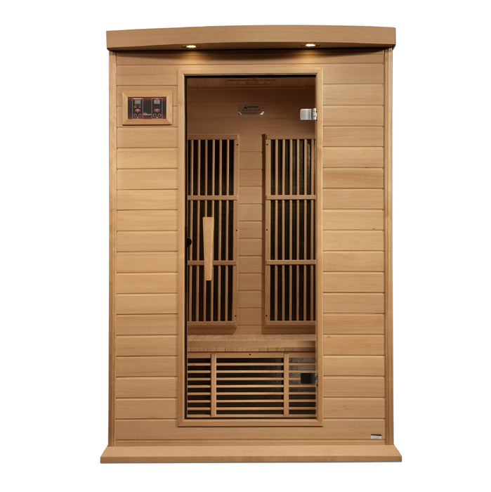 Golden Designs Maxxus 2-Person FAR Infrared Sauna w/ Hemlock Wood