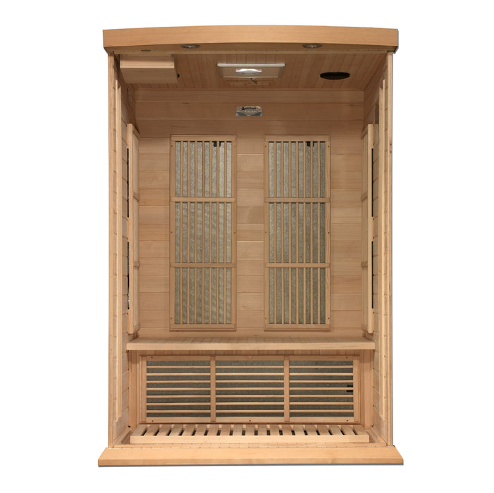 Golden Designs Maxxus 2-Person FAR Infrared Sauna w/ Hemlock Wood