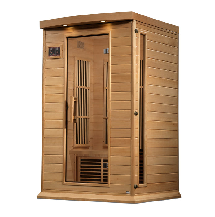 Golden Designs Maxxus 2-Person FAR Infrared Sauna w/ Hemlock Wood