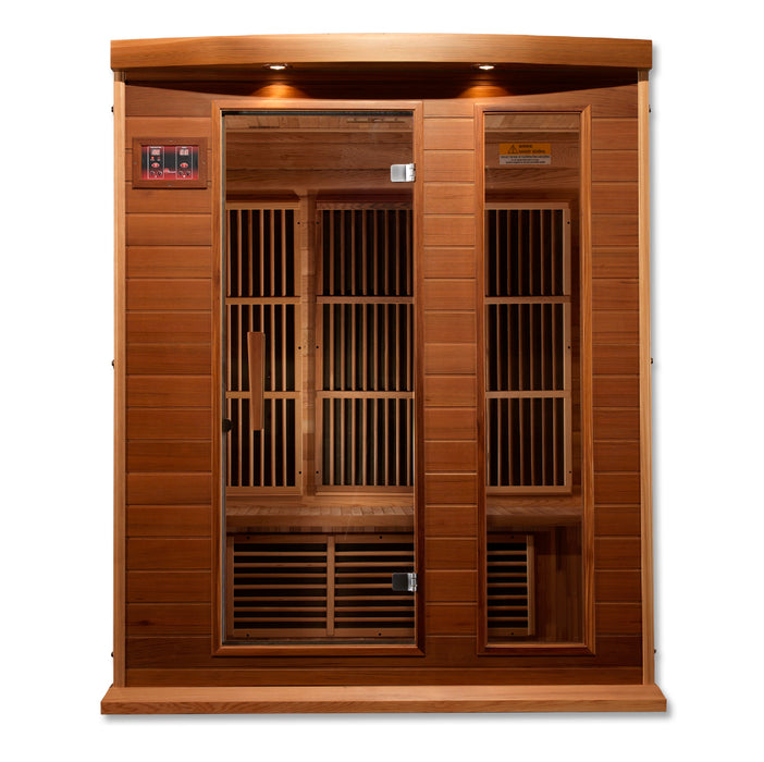 Golden Designs Maxxus 3-Person FAR Infrared Sauna w/ Red Cedar Wood