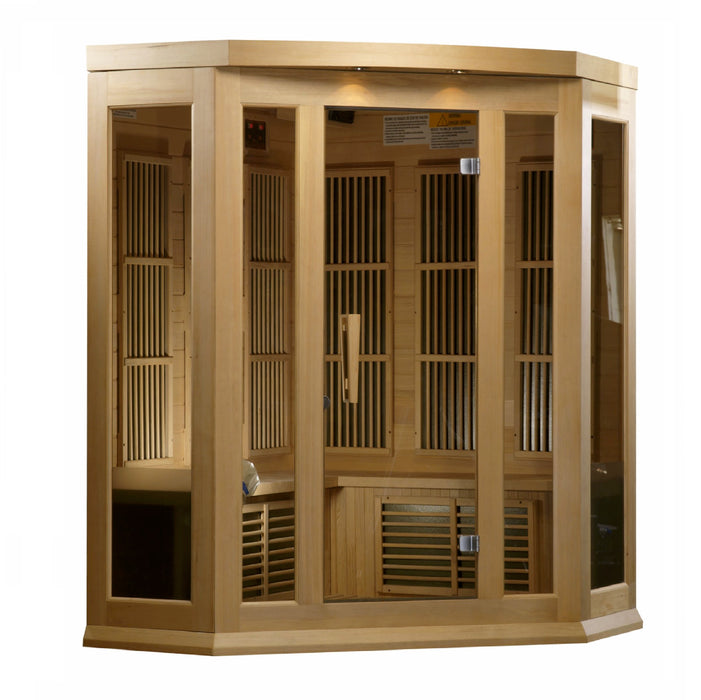 Golden Designs Maxxus FAR Infrared Sauna Corner Unit with Hemlock Wood