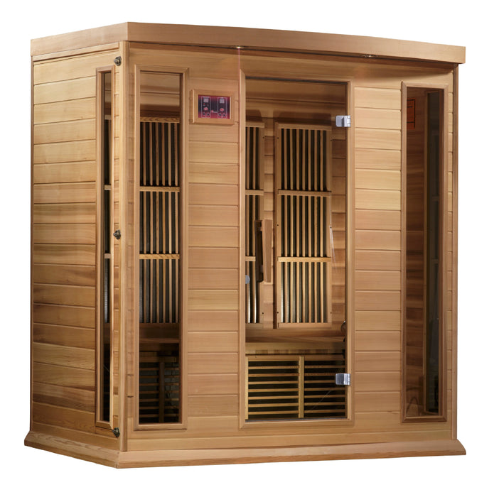 Golden Designs Maxxus 4-Person FAR Infrared Sauna with Red Cedar Wood