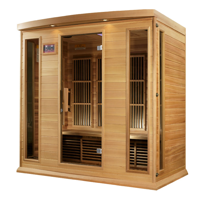 Golden Designs Maxxus 4-Person FAR Infrared Sauna with Red Cedar Wood