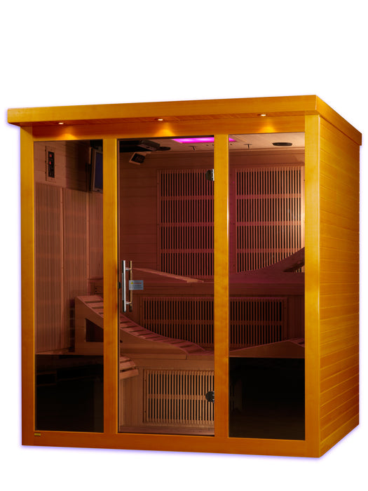 Golden Designs Dynamic Monaco Infrared Sauna w/ Hemlock Wood