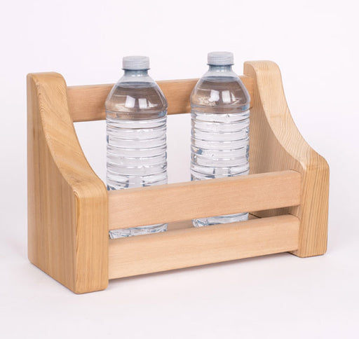 Bottle shelf for saunas