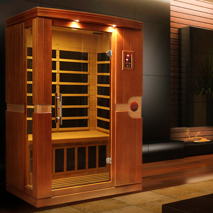 Golden Designs Dynamic Venice Infrared Sauna with Hemlock Wood