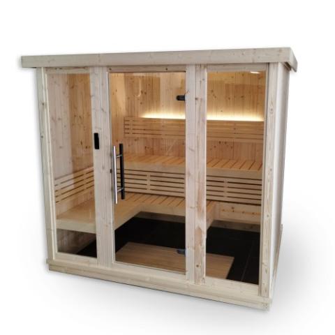 SaunaLife Model X7 Indoor Home Sauna Glass Front