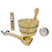 SaunaLife Bucket and Ladle Package 1, Ladle, Timer and Thermometer - Sauna Accessory Package