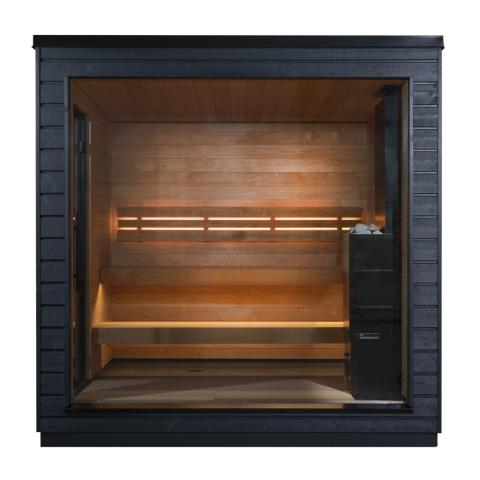 SaunaLife Model G6 Pre-Assembled Outdoor Home Sauna Glass