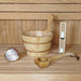 SaunaLife Bucket and Ladle Package 1, Ladle, Timer and Thermometer - Sauna Accessory Package