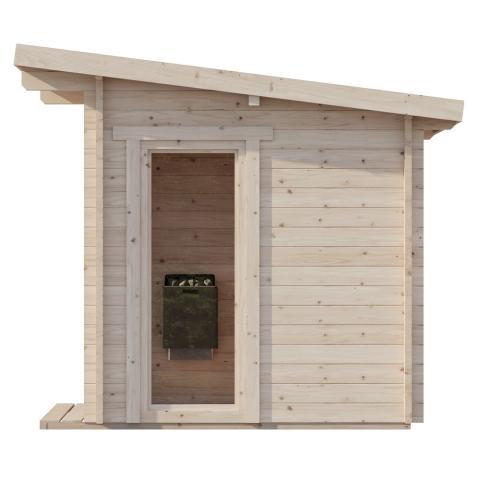 SaunaLife Model G4 Outdoor Home Sauna Kit Side door